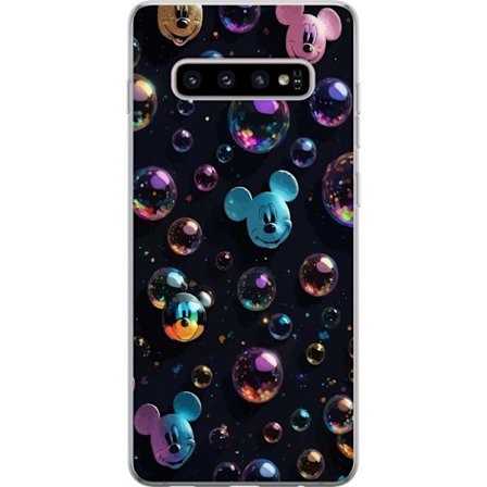 Kompatibel Mobilcover til Samsung Samsung Galaxy S10+ Mickey Mouse Disney Bobler Design Sjovt Motiv Populær Disneyfigur Tegneserie Børneklassiker