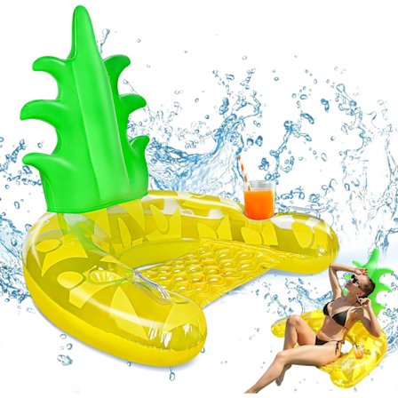 Ananas-uima-allas kellukkeet, täytettävä uima-allas kelluke tuoli, kelluva riippumatto kuppitelineillä, kesäiset vesilelut uima-altaaseen