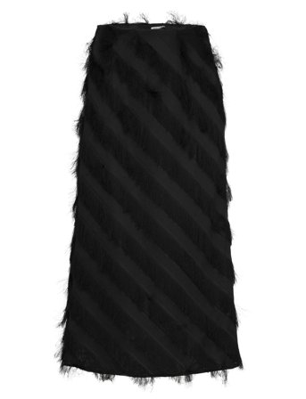 Wynona Fringe Skirt Black Bubbleroom