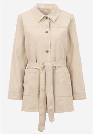 Cellbes of Sweden - Jeansjacka med knytband - beige - för damer - 54/56