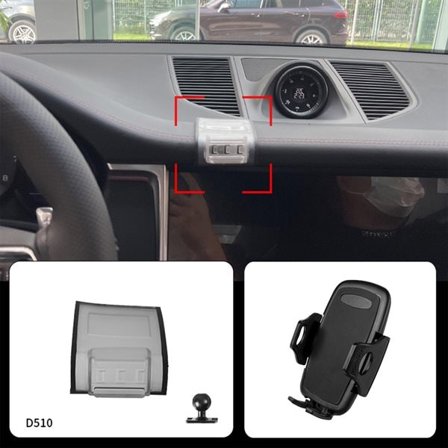 Mobilholder for Porsche Macan 2016-2024 - Uten Boring, Komplett Monteringssett