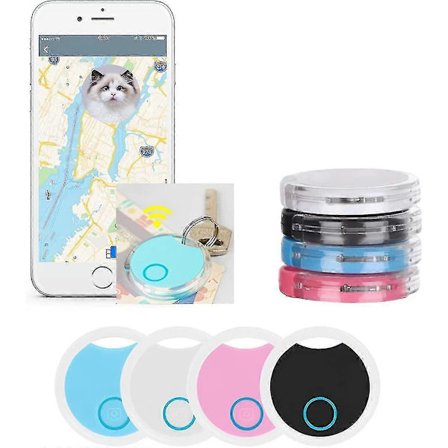 Pack Smart Bluetooth Tracker och Nyckelhittare Med App, Appkontroll Kompatibel, 4 Färger