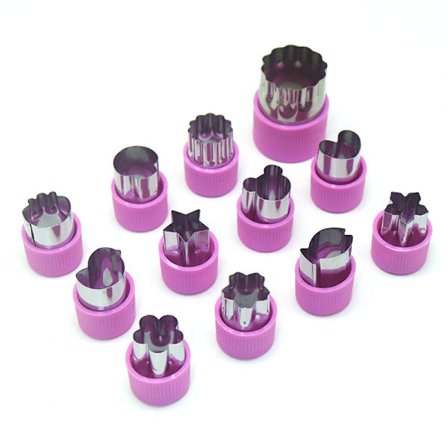 12 stk./sæt forme til frugt- og grøntsagsskærer