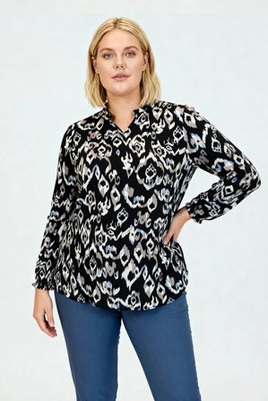 CISO - Langærmet T-shirt - Sort - Mønstret