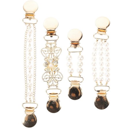 4 st Tröja Sjal Clips Kofta Krage Clips Brosch Clips Dam Klänning Kofta Clips