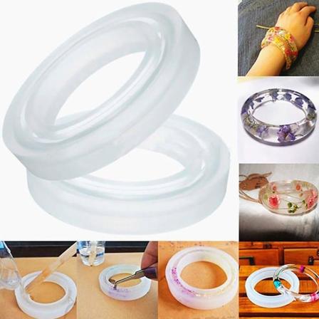 4st silikonformform rund för armbandstillverkning diy