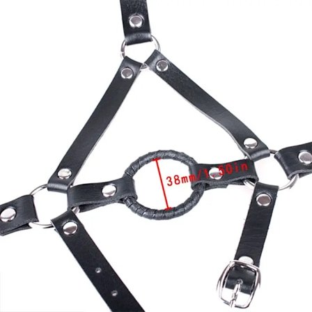 Metall Spider Ring Knebel med Hode Slave Sele Nese Krok Flørting Munn Knebler Sex Bondage Lær Katte Maske Sex Leker Restriksjoner