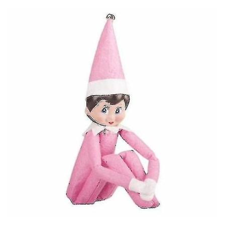 Nissen på hylden dreng pige figur julegave plys dukke legetøj julegave_a pink