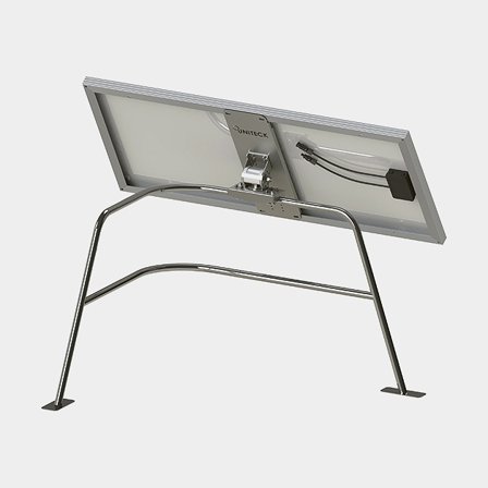 Monteringsbeslag til solpaneler Uniteck Unifix 100.1, passer til ræling med Ø22 - 28 mm rør, til op til 100 W solceller