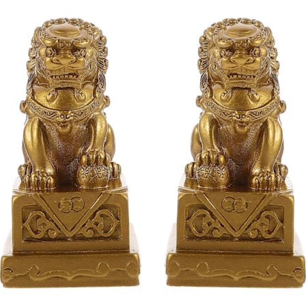 2 kpl Leijonahahmoja Hartsi Eläin Koristeet Työpöydän Villieläin Sisustus Leijonapatsaat