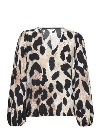 Objleonora L/S V-Neck Top Patterned Object