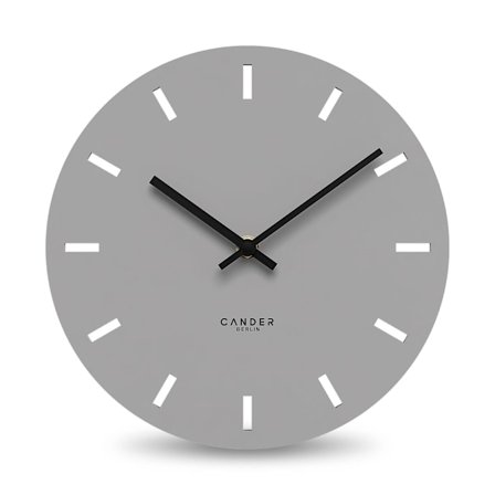 Veggklokke stille uten tikkende lyder 30 cm analog kjøkken stue moderne vintage grå