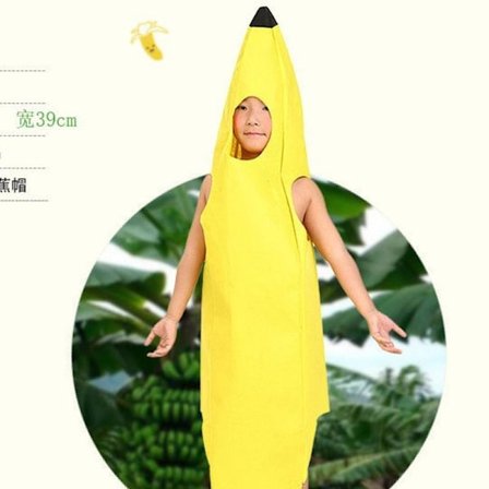 Halloween Banankostym | Rolig Frukt Cosplay Outfit för Barn & Vuxna *banana* vuxna banana