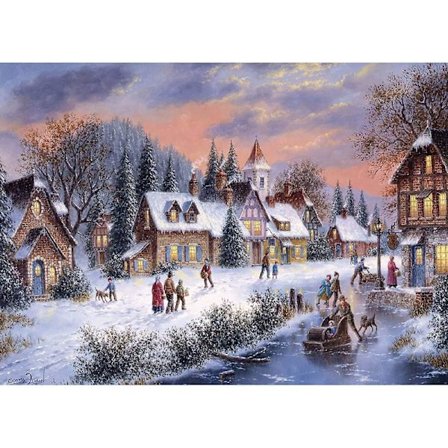 1000 Brikker Sneklædt Vinternat 70 X 50 Cm Puslespil Til Voksne Pædagogisk Spil Udfordringslegetøj 1000 Brikker Puslespil Til Voksne Børn