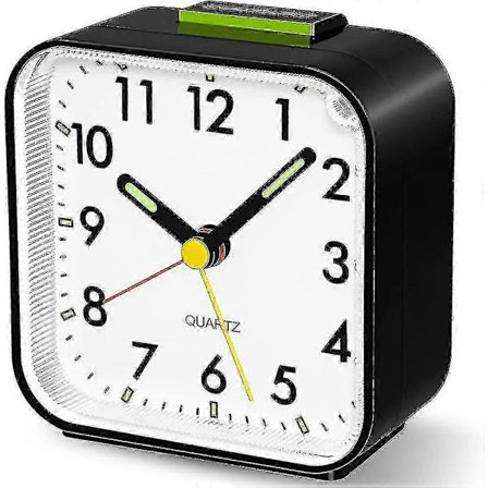 Batteridriven Väckarklocka Tyst Bordsklocka Enkel Analog Bordsklocka