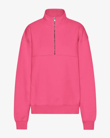 Organic Quarter Zip - Bubblegum Pink - Female - M