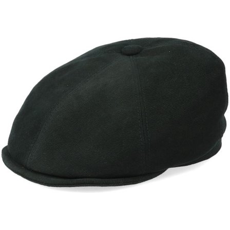 Stetson - Svart flatcap Keps - Brooklin 6-Panel Cap Soft Cotton Black Flat Cap @ Hatstore