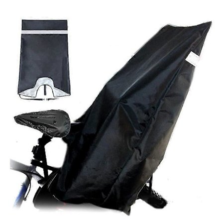 Regntrekk for barnesykkelsete - Universelt vanntett setetrekk for barn - Med refleksstriper - Passer til alle seter