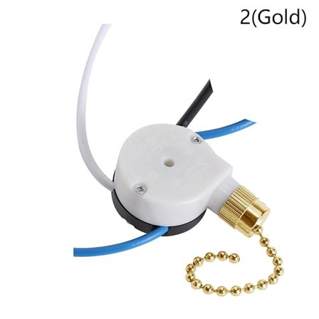 Kattotuulettimen kytkinsarja 3-nopeuksinen 4-johtiminen tuulettimen kytkin Vetolangan kytkin