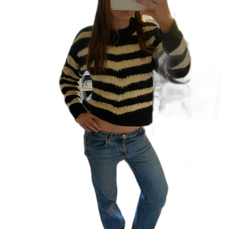 Randig tjocktröja