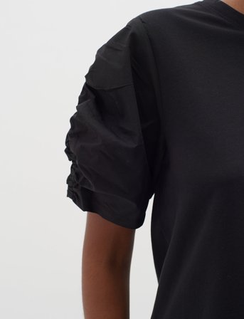 InWear Payanaiw Woven Trim Tshirt - Black - XXS