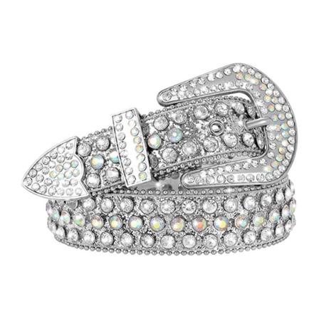 1/2/3/5 Y2K Style Rhinestone Bälte Western Rhinestone Bälte För Silver 125cm 1 Pc
