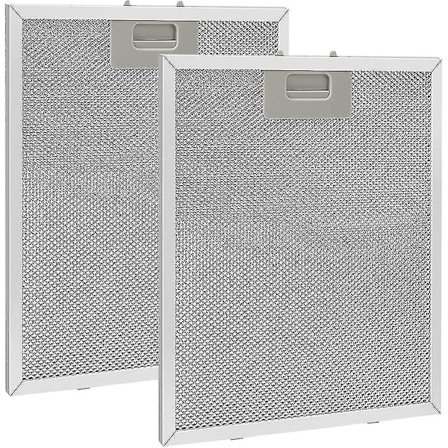 2 stk. metalfedtfiltre til emhætter 320x260mm, mesh filtre emhætte tilbehør til emhætter - Sølv (FMY)