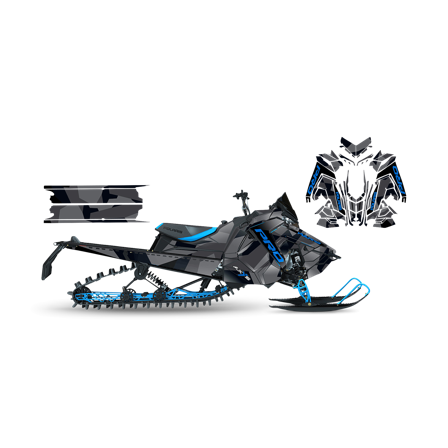 Dekalkit SweTown Camo Bliz Blå - Polaris Axys 800 Switchback XCR 2018-2020