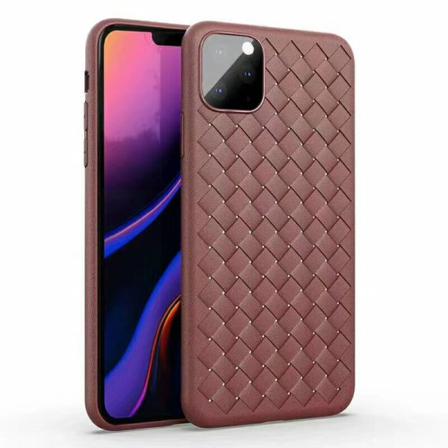 Flätmönster I Mjukt-tpu Skal Till Iphone 11 Pro Max Brun