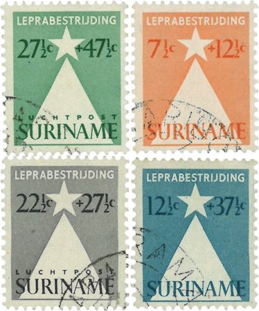 Suriname 1947 - NVPH 247/48+LP29/30 - Stemplet