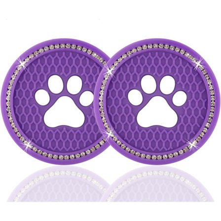 2 stk. Bilkopholder-underlag, Universal Auto Anti Slip Kopholder Indsats Underlag, Rhinestone Bil Interiør Tilbehør