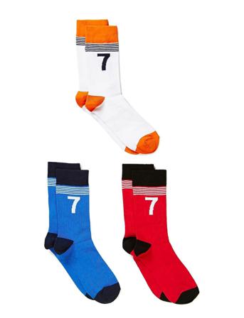 Cr7 Kids Socks 3-Pack Socks & Tights Socks Monivärinen/Kuvioitu CR7