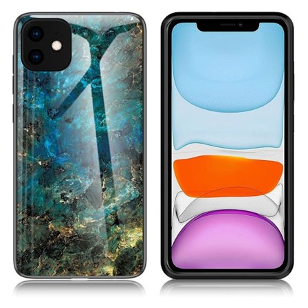 Fantasy Marmor iPhone 11 skal - Smaragd