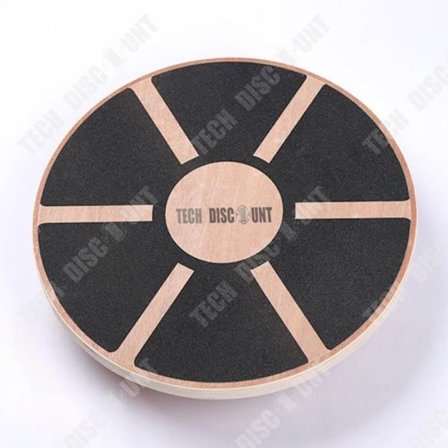 Balansbräda - TD - Rund - Plywood - Brun svart - Vuxen fitness