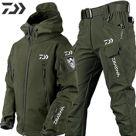 Taktisk vindtät vattentät jacka för män Special Forces Soft Shell Fiskedräkt Herr Army Combat Byxor Herr Fiskejackor xL Suits 01