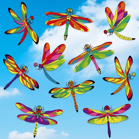 Vindusdekaler øyenstikker for å beskytte mot kollisjoner