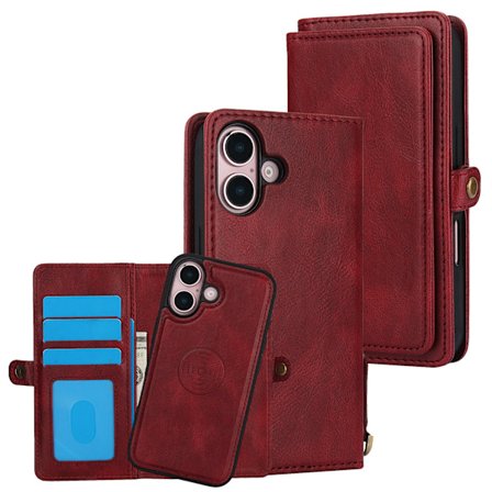 iPhone 17 Exklusivt Plånboksfodral med Magnetlås & Kortfack