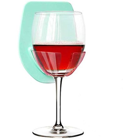 Vinglasholder til bruser og badekar med sugekop - Blå