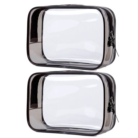 Gennemsigtig toilettaske Transparent makeup taske sæt Vandtæt vaskegrå