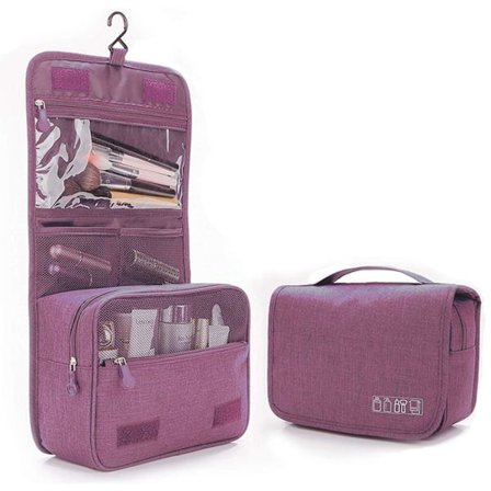 Unisex Basics Small Hanging, Resväska Toalettväska Organizer, Dusch Dopp Kit, Make Up Väska (Lila)