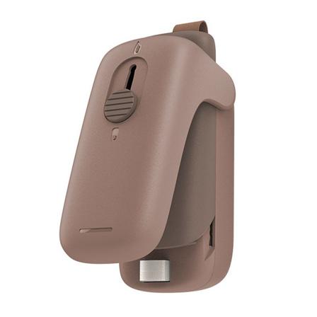 2 stk. bærbar miniposeforsegler/kutter varmeforseglingsmaskin plastmatforseglingsmaskin brown