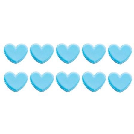 10 STK Noteklips Hjerteklips BLÅ