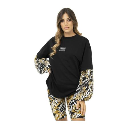 Versace Jeans Couture, T-shirt Zwart, Dames, Maat:S