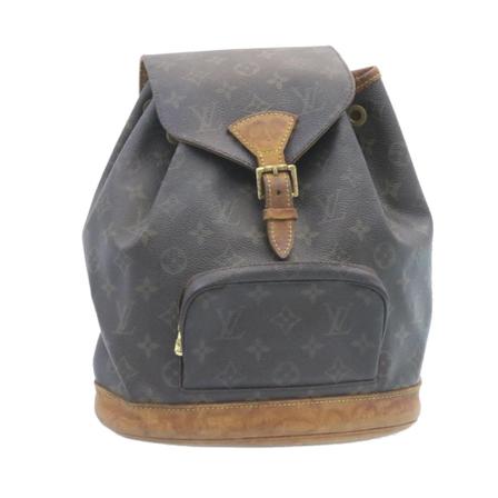 Louis Vuitton Vintage, Pre-owned Montsouris MM Bruin, Dames, Maat:ONE Size,leer