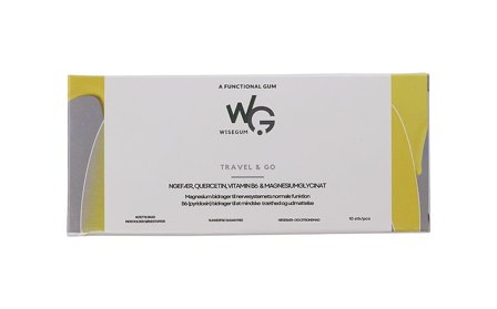 WiseGum Travel & Go 10 stk, Helse & Madvarer, B-vitamin, B6 Vitamin