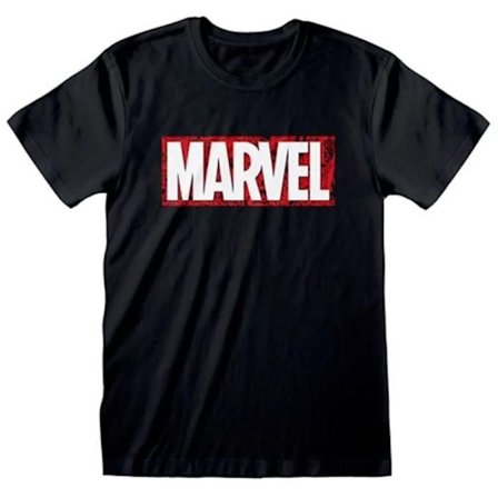 T-Shirt Marvel Comics Logo Noir - Størrelse XL Heroes Inc.