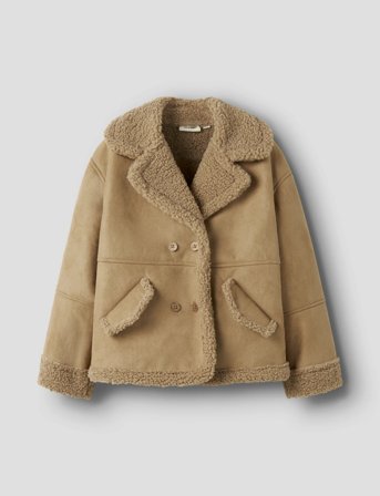 Lil'Atelier Nmnnester Oversized Jkt Lil - Beige - 86