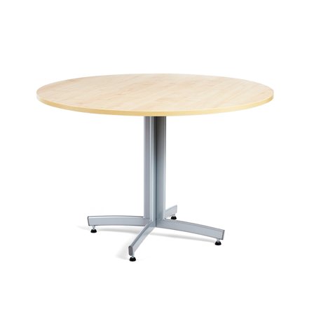 Kantinentisch SANNA, Ø1100x720 mm, silber/birke