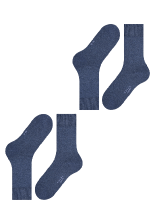 Falke Happy 2-Pack Socks Strumpor Herr Blå 43-46