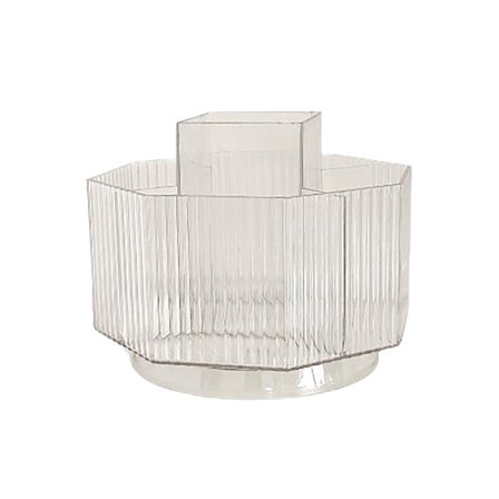 Roterende sminkekostbeholder Støvtett Vanntett Anti-skli Base Sminkekostholder for Familie Kontor Bord